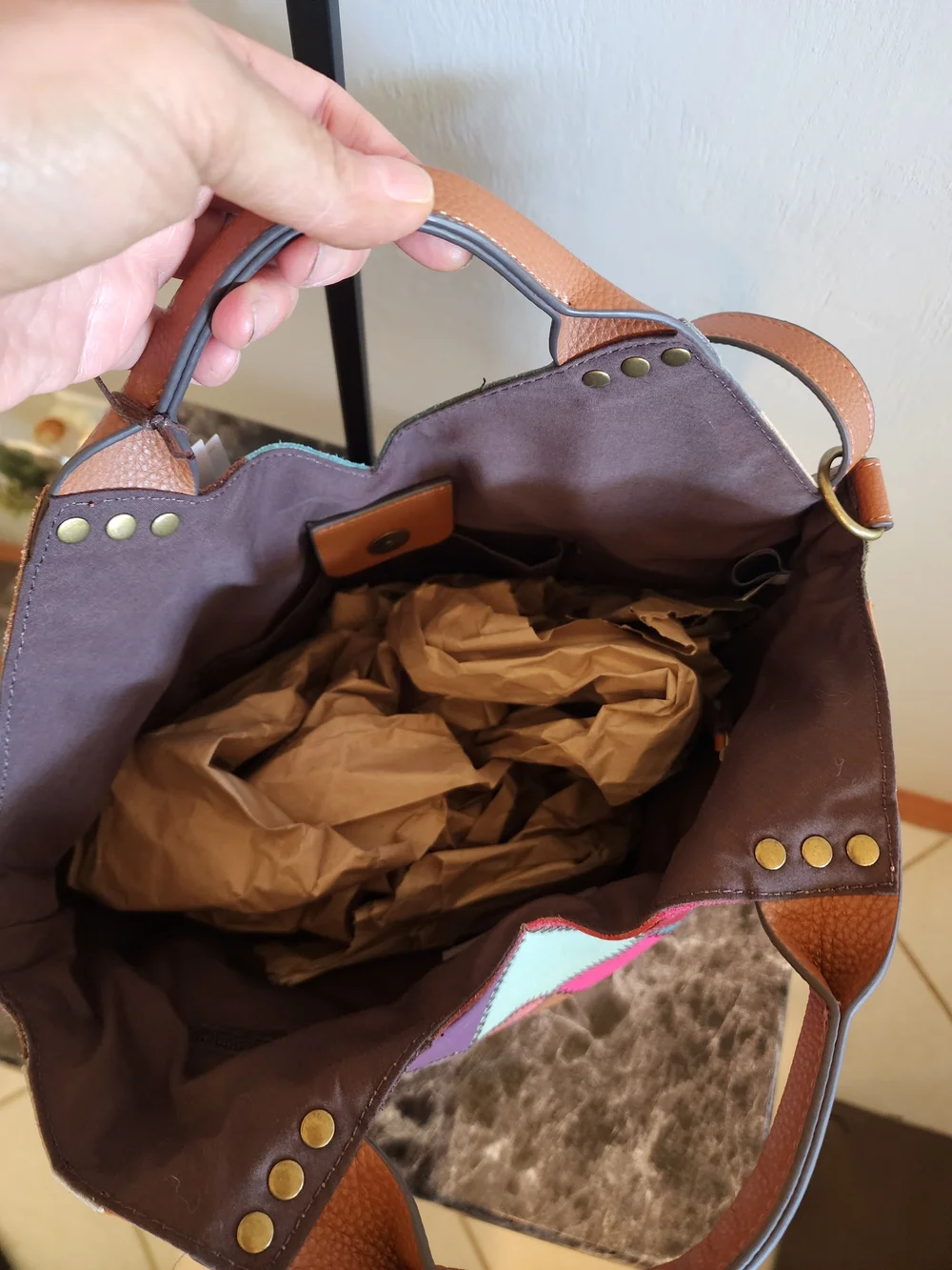 Kooba Multicolor Patchwork Hobo Bag